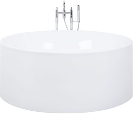 Stilvolle Acryl Badewanne rund freistehend weiß Wanne 140 cm Ibiza