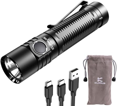 klarus G15 Torch 4200 Lumens Ultra Bright Rechargeable EDC Flashlight, Compact Side Switch LED Flashlight, Powered by 5000mAh Battery