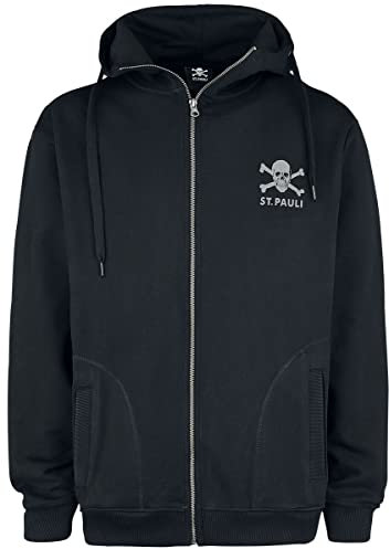 FC St. Pauli Totenkopf Männer Kapuzenjacke schwarz M