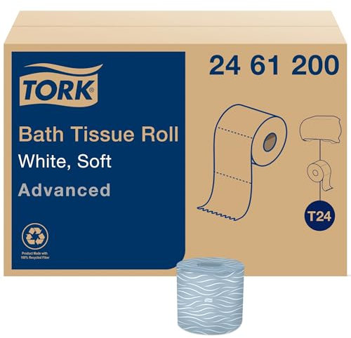 Tork Advanced Toilet Paper Roll, 80 rolls x 500 sheets, 2461200