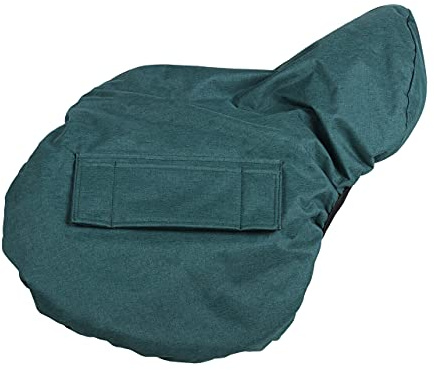 QHP Sattel-Sitzbezug Sattelhülle Sattelschoner Polyester wasserabweisend (dunkelgrün)