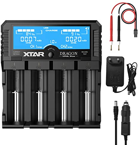 XTAR Dragon VP4L Plus Professional 18650 Kapazität Tester Universal 18650 Ladegerät für wiederaufladbare Batterien Li-ion 21700 26650 14500 16340 NI-MH NI-Cd AA AAA