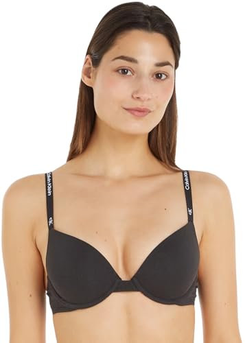 Calvin Klein Donna Reggiseno Push-up con Ferretto, Nero (Black), 1C