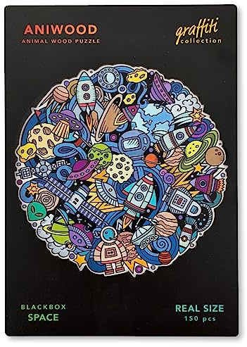 ANIWOOD Holzpuzzle Erwachsene Tieren. Gestanzter Deckel, Lebensgroße Puzzle-Box. 3 Schwierigkeitsmodi, dekoratives Element. Einzigartige Puzzleteile (Mandala Raum, M)