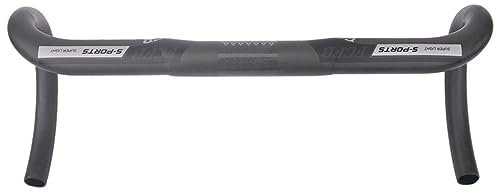 Rennrad Bullhorn Lenker Durchmesser 31.8mm Carbon Radfahren Drop Bar Breite 400mm 420mm 440mm Fixed Gear Fahrrad Lenkerstange Für MTB BMX DH XC AM FR (Color : Black, Size : 400mm)