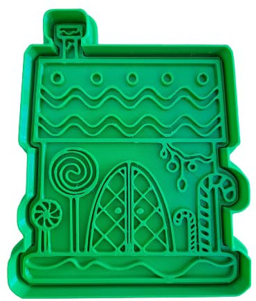 Tagliabiscotti.it - Casetta Natalizia mod.2 - Casa - Natale - Cookies cutter - Formina - Stampo per biscotti o decorazioni torte in pasta di zucchero - 10cm