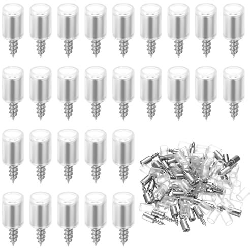 50 Soportes para Baldas de Armario, 7,3mm Clavijas de Soporte Baldas Armario, Metal Clavijas de Soporte de Estantes, Soportes Estanterias para Estantes Armario Libreria, con 50 Funda Antideslizantes