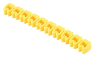 LYHYDMA Kabelmarkierung 100/150 Pcs Kabel Marker Gelb C-Typ Marker Anzahl Tag Label for 2-8mm Draht Netzwerk Kabel(M-2GS(4.0mm) 100PCS)
