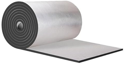 Coton Isolant En Feuille D'aluminium Autocollant, Panneau D'isolation Insonorisé For Toit, Coton D'isolation For Murs Extérieurs, Panneau Réflecteur De Radiateur, Adapté Aux Toits, Tuyaux, Etc.(5mm,1m