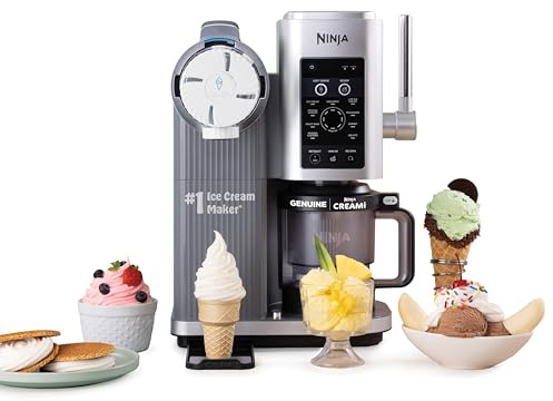 Ninja CREAMi Scoop & Swirl Ice Cream Maker, Soft Serve Desserts, Sorbet, Milkshakes, Frozen Yogurt and More, 13-in-1 Programs, Includes Handle and Two 16 oz 2-in-1 Pints, NC701