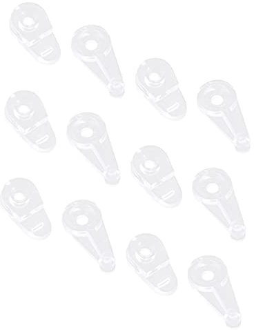 Angoily 50pcs Glass Clamps for Cabinet Mirror Holders Plastic Clips Screws Useful Mirror Mounting Brackets for Bathroom Wall Fixings