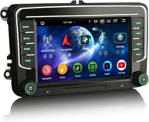 Erisin 64GB Android 16 Autoradio Bluetooth für VW Touran T5 Polo 5 6 Passat