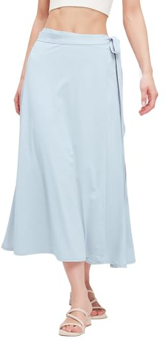 Cooling UV Sun Protection Skirt Swimsuit Cover Up Convertible Wrap Boho Summer Beach Shawl Travel Swimming Outdoor UPF50+ Blue
