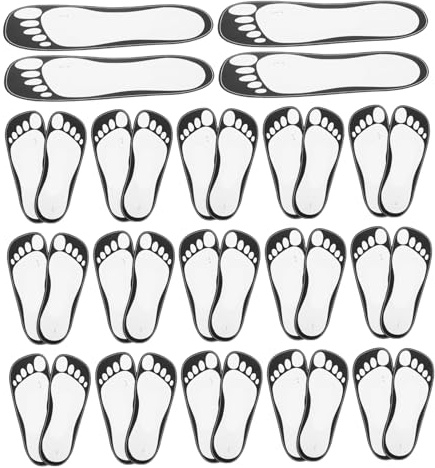 WRITWAA 25pares Protectores Adhesivos para Pies Almohadillas Bronceadoras Desechables para Aerosol Protectores de Suela para Uso Salón y Hogar