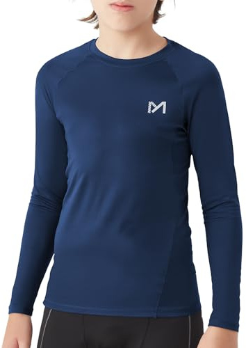 MEETYOO Maglia a Compressione per Ragazzi Lunga Camicie a Compressione per Bambini Maglietta Intima Sportiva Base Layer Traspirante ad Asciugatura Rapida Adatto per Corsa,Palestra,Basket,Calcio