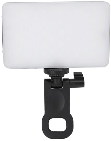 Akozon Lampe à Selfie Magnétique, éclairage Double Face 2500-9000K, Lumière de Remplissage de Téléphone à intensité Variable, Outil de beauté Portable pour la Diffusion en Direct et