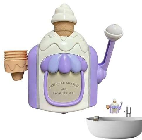 Juguete Para : Fábrica De Conos De Espuma De Lujo,Máquina De Burbujas De Baño, Juguetes De Baño, Heladera, Juguetes De Baño Para Niños, Juguetes De Burbujas Montados A
