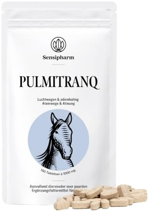 Sensipharm® Pulmitranq Pferd - Kräuter für Atemwege & Lunge - 180 Tabl. | Freies Atmen bei Staub, Heu und Stallluft, für Sportpferde und Ponys, chinesische Tradition