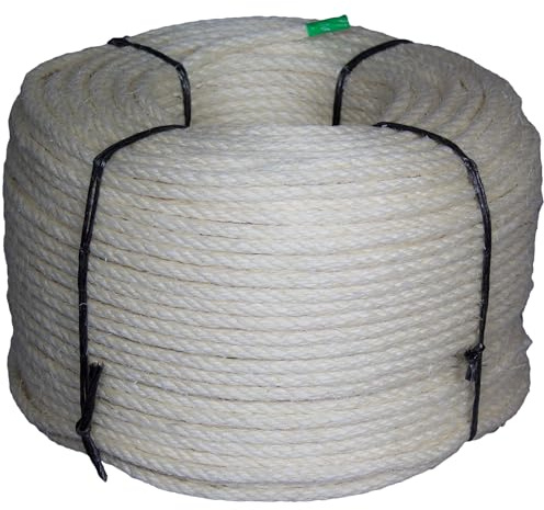 Kratzbaumland Qualitäts-Sisalseil aus Madagaskar-Faser, 6-12 mm, 100 Meter (8 mm)