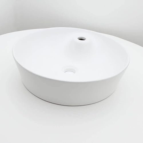 Rue Du Bain - Vasque à Poser Ronde - Céramique Blanc Mat - 44 cm - Lodge