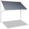 Angerer Tenda da Sole Premium a Strisce Grigio Scuro 300 cm con Morsetto, Grigio