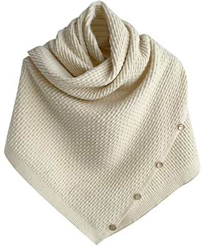 Damen Umschlagtuch Schultertuch Halstuch,Stricken Stola Große Warm Weich Poncho Shawl Frühling Herbst Winter Gestrickt Dekorativ Umschlagtuch Schal Halstuch Kopftuch Dreieckstuch für Frauen Mädchen