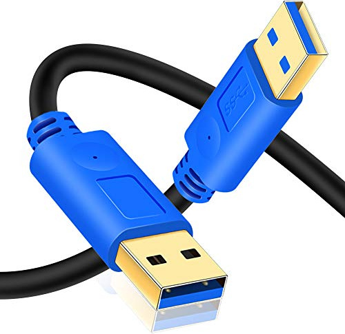 Hanprmeee Cavo USB 3.0 Maschio a Maschio, Cavo 5Gbps per Dischi Rigidi, Altoparlanti, Computer, Lettore Blu-Ray, DVD, Raffreddamento PC Portatile(6M)