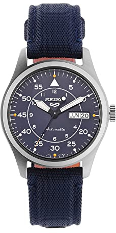 Seiko 5 Sports Military Flieger SRPH31K1 automatisk blå urtavla blå armband
