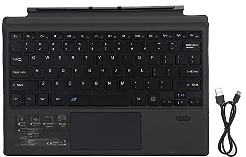 Hoopoocolor Clavier D'Ordinateur Bluetooth 3.0, avec Touchpad Tactile, Clavier sans Fil À Adsorption Magnétique Ultra Fin de 4 Mm pour Surface Pro 3/4/5/6/7