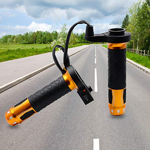 Poignées de moto Baceyong 22mm (7/8 ) Poignées chauffantes électriques Poignées de moto universelles pour moto ATV