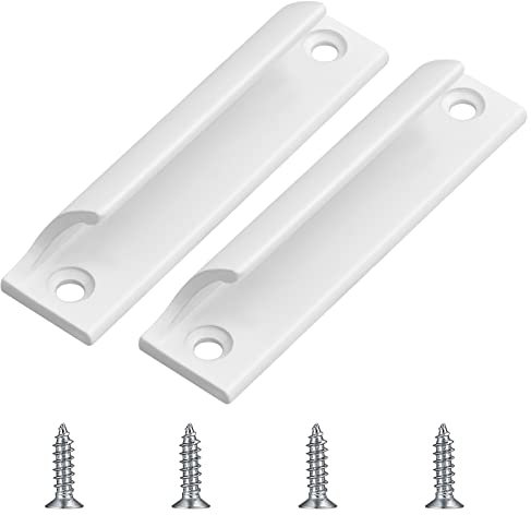 Laughhe Balkontürgriff Außen 2 Stück Türgriff Balkontür Außen, Terassentürgriff Außen,Terrassentür Griff, Terrassentür Griff für Türen und Fenster, Schiebetüren, Schubladen(Weiß)