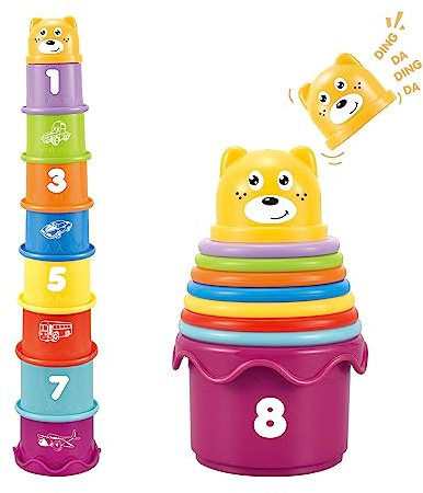 Cosaway Baby Stacking Nesting Cups Toys, Baby Toys 6 to 12 Months, Montessori Toys for Toddler Gifts 1 Year Old