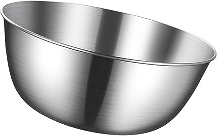 Ciotola per Mescolare in Acciaio Inossidabile - Grande capacità per Cuocere al Forno, Sbattere, Mescolare - Utilizzo Versatile, Materiale Sicuro, Lunga Durata - Pulizia Comoda