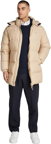 Tommy Jeans herr TJM ESSENTIAL DOWN PARKA DM0DM20466 andra jackor, beige (äkta guld), M, Beige (gelguld), M