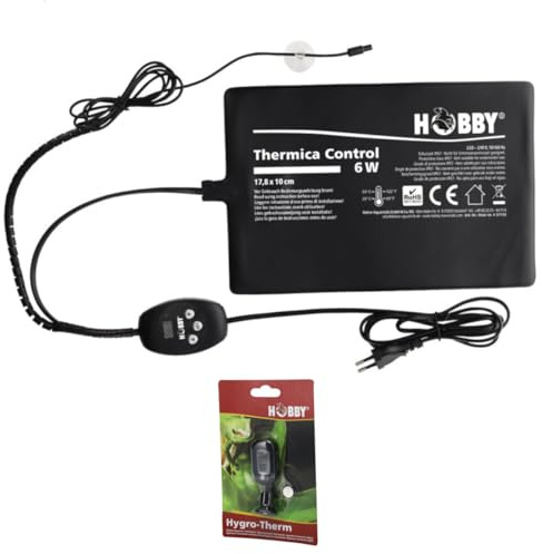 Hobby Thermica Control 6 W inkl. Hygro-Therm - Heizmatte + Hygrometer/Thermometer