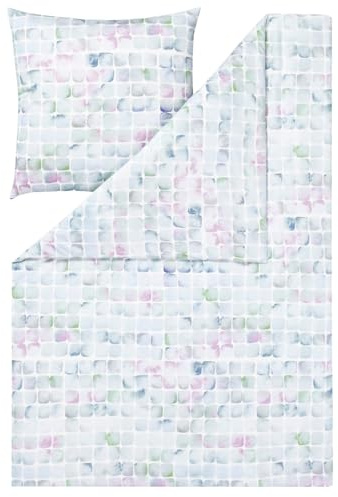 ESTELLA Mako-Satin Bettwäsche Topaz hellblau 1 Bettbezug 135 x 200 cm + 1 Kissenbezug 80 x 80 cm