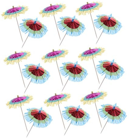 Cabilock 50 Pcs Palo De Fruta Palillo De Frutas Adorno De Boda Palitos De Madera para Palillos De Madera Decoración De Manos Palitos De Pastel Hawaiano Palo De Comida Bambú Bien