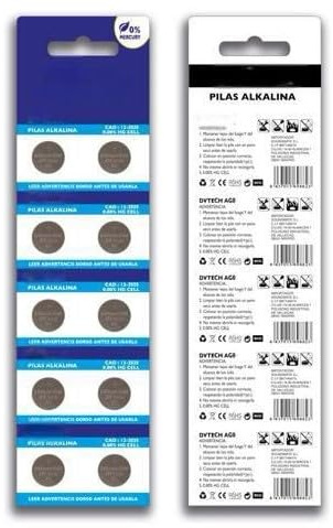 UBOON - Pack 3 X10 Pilas de botón alcalinas AG9 / LR936 / 394