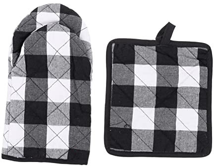 FUNOMOCYA 1paire Gants De Cuisine Résistants Chaleur avec Pot Holder De Gants -Plat Idéaux pour - Four Et Grill
