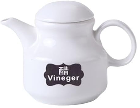 YWQHS 1-3 Stück 300 ml Keramik-Ölspenderflasche mit Deckel, Sojasauce, Gewürzbehälter, kein Tropf, Öl, Essig, Menage für Küche, Olivenöltopf
