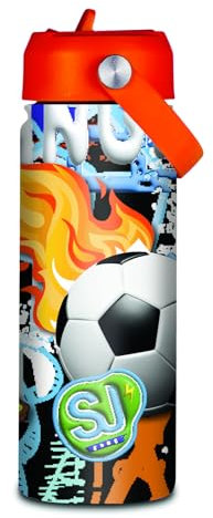 SJ GANG STYLE JAM GANG Borraccia Termica in Acciao Inox, Blu Arancio, 0,5 L, Borraccia Scuola e Tempo Libero, Bambino