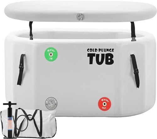 Portable Ice Bath Tub for Athletes, Cold Plunge Tub Compatible with Water Chiller, Ideal for Outdoor & Indoor Recovery