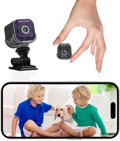 New 2025 4k Mini WiFi Spy Camera – Wireless Hidden Camera for Home Security, 30 Days Standby, Baby Monitor, Motion Detection with App Control Small, Secret, Portable Micro Surveillance Camera