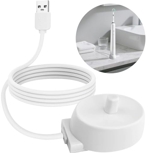 for Oral B Electric Toothbrush USB Charger, Compatible with Braun Oral-B Type 3757 Pro 3 iO3 iO4 iO5 iO6 Waterproof Inductive Replacement Charging Base for P6000, Travel Toothbrush Charger
