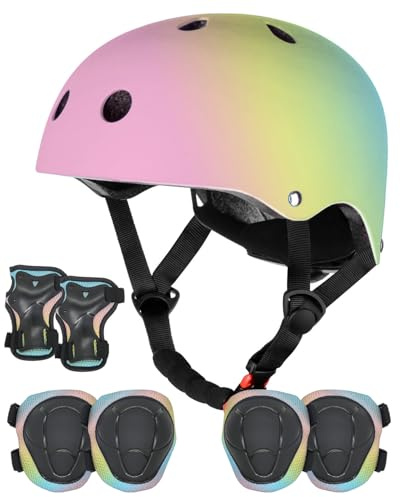 Kids Bike Helmet for Boys and Girls Ages 3–8, Cartoon Style Safety Helmet for Cycling, Scooting & Skateboarding, for Kids (Gradient Yellow) S Size