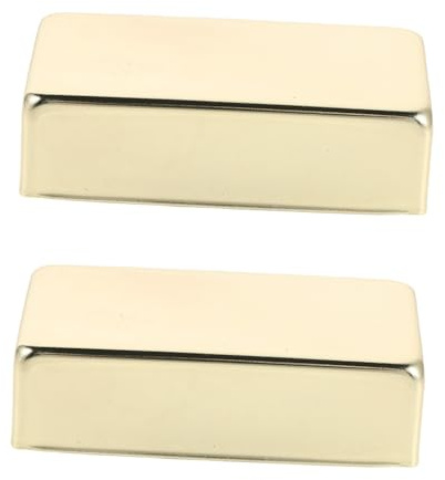 BETOOKY Cubierta Metálica de Pastilla Humbucker para Guitarra Eléctrica, Carcasa Completamente Cerrada Dorada, 2 Piezas, Soporte y Protector de Pastillas, Compatible Modelos Estándar,
