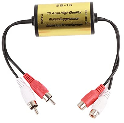 Yosoo Health Gear Isolateur de Bruit de Boucle de Terre 15A, Filtre D'amplificateur Audio Stéréo Anti-interférence pour Système de Cinéma Maison de Voiture