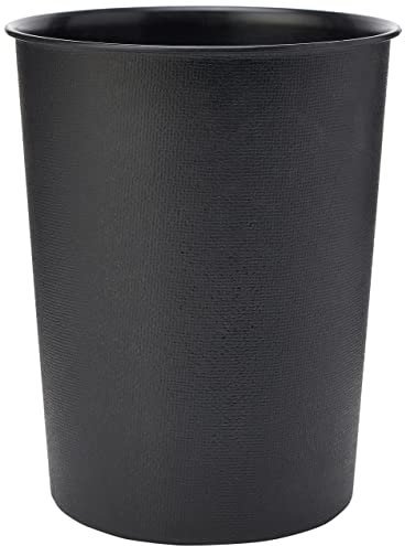 JVL Quality Vibrance Black Lightweight Plastic Waste Paper Basket Bin