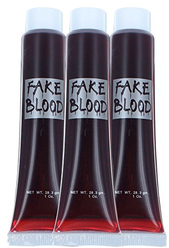 Henbrandt 3 Tubes Maquillage Faux Sang Halloween Déguisement Horror Vampire Zombie