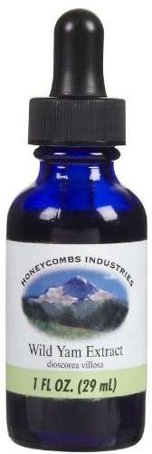 HoneyCombs Wild Yam Extract Liquid 1 oz – Alcohol Free Wild Yam Root (Dioscorea) – Dioscorea Drops – Wild Yam Tincture Glycerite – Yam Root Extract – Made in USA